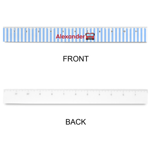 Firetruck Plastic Ruler - 12" - APPROVAL