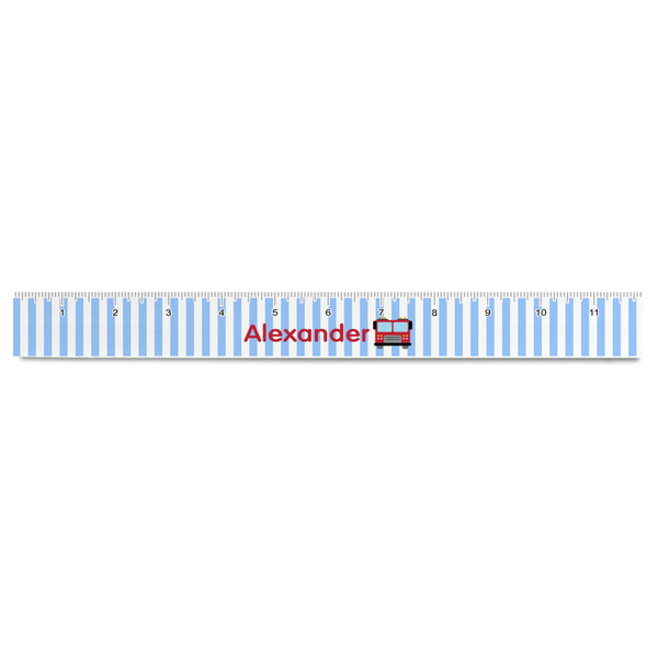 Firetruck Plastic Ruler - 12" - FRONT