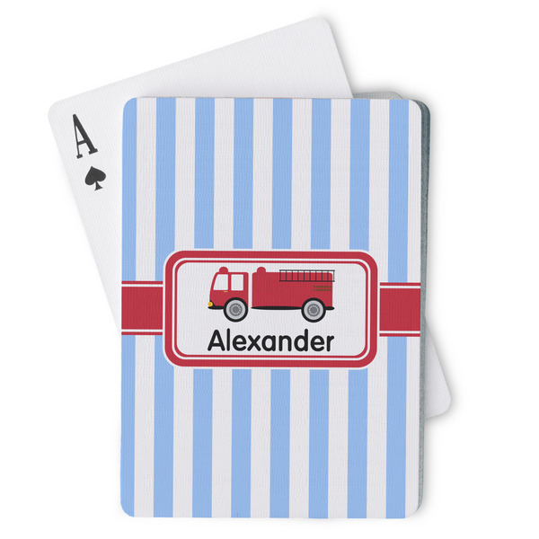 Custom Firetruck Playing Cards (Personalized)