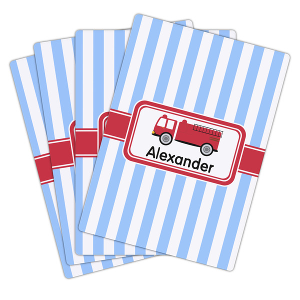 Firetruck Playing Cards - Hand Back View
