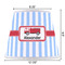 Firetruck Poly Film Empire Lampshade - Dimensions