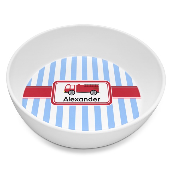 Custom Firetruck Melamine Bowl - 8 oz (Personalized)