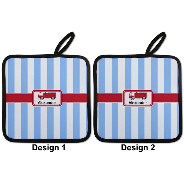 Firetruck Pot Holders - Set of 2 APPROVAL