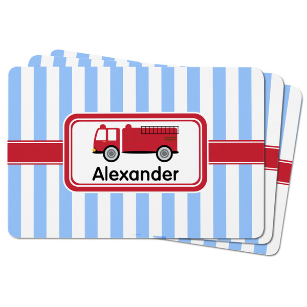 Firetruck Rectangular Fridge Magnet - THREE