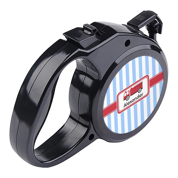 Firetruck Retractable Dog Leash - Angle
