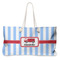 Firetruck Large Tote Bag with Rope Handles (Personalized)