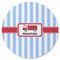 Firetruck Round Rubber Backed Coaster (Personalized)