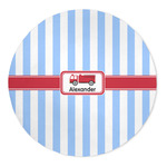 Firetruck 5' Round Indoor Area Rug (Personalized)