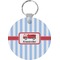 Firetruck Round Plastic Keychain (Personalized)