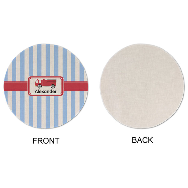 Firetruck Round Linen Placemats - APPROVAL (single sided)