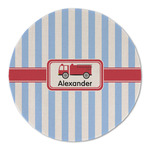 Firetruck Round Linen Placemat (Personalized)