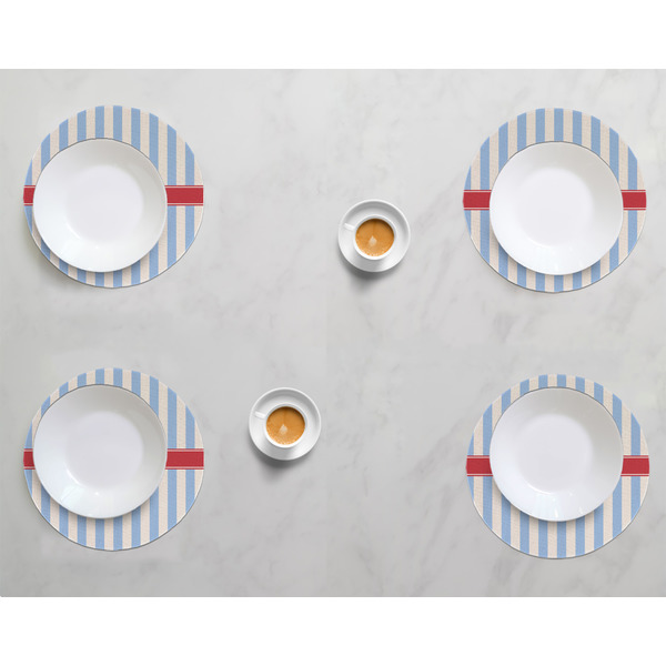 Firetruck Round Linen Placemats - LIFESTYLE (set of 4)