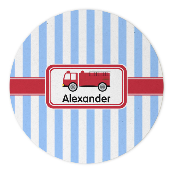 Firetruck Round Paper Coaster - Approval