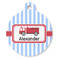 Firetruck Round Pet ID Tag (Personalized)