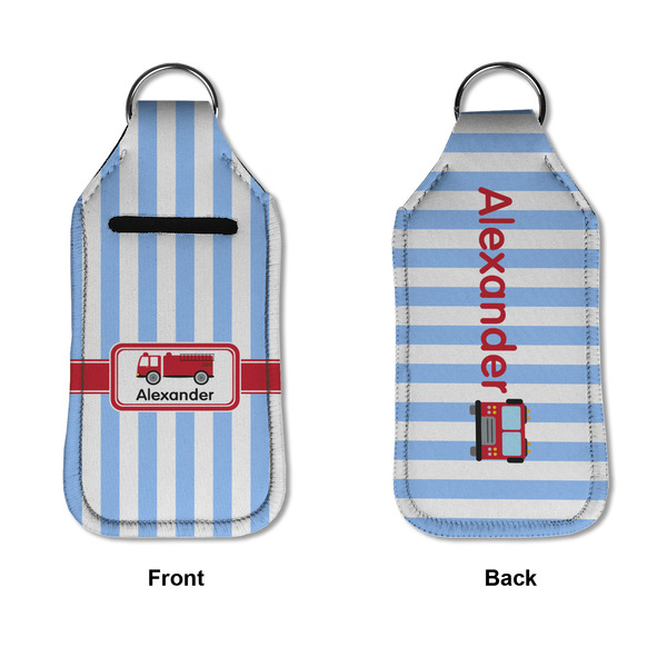 Firetruck Sanitizer Holder Keychain - Large APPROVAL (Flat)