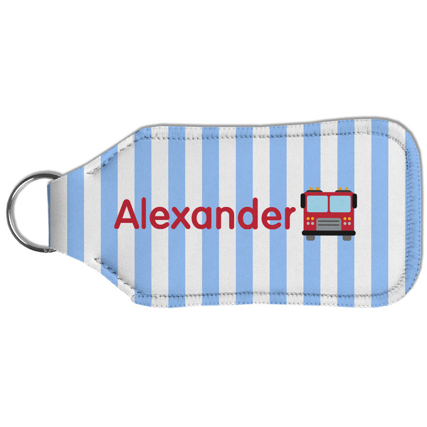 Firetruck Sanitizer Holder Keychain - Large (Back)