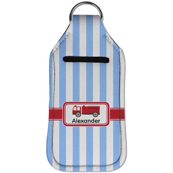 Firetruck Sanitizer Holder Keychain - Large (Front)