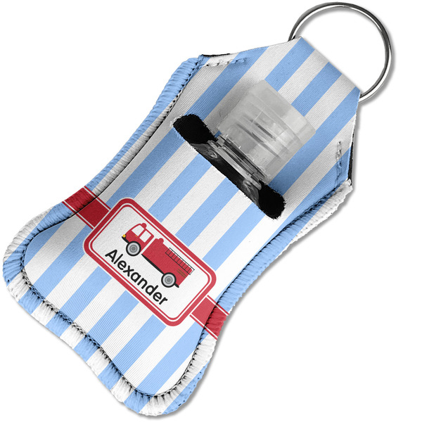 Firetruck Sanitizer Holder Keychain - Small in Case