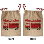 Firetruck Santa Sack - Front & Back (Personalized)