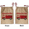Firetruck Santa Bag - Front and Back
