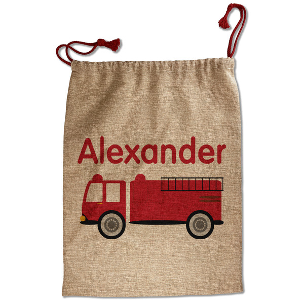 Firetruck Santa Bag - Front