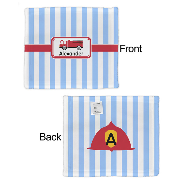 Firetruck Security Blanket - Front & Back View