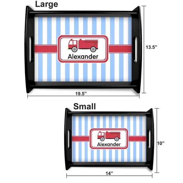 Firetruck Serving Tray Black Sizes