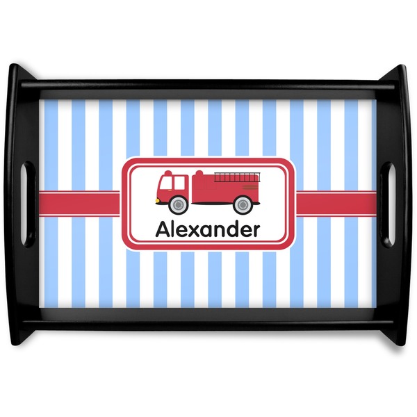 Custom Firetruck Wooden Tray (Personalized)