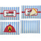 Firetruck Set of Rectangular Appetizer / Dessert Plates