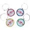 Firetruck Wine Charms (Set of 4) (Personalized)