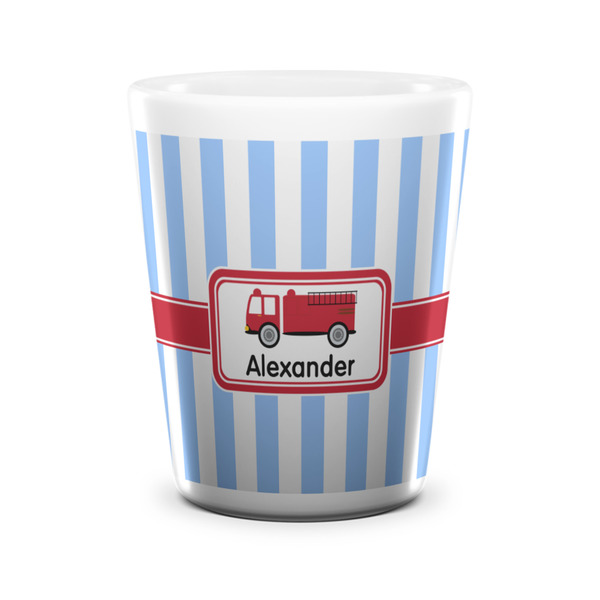 Firetruck Shot Glass - White - FRONT