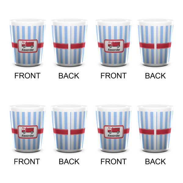 Firetruck Shot Glass - White - Set of 4 - APPROVAL