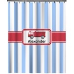 Firetruck Extra Long Shower Curtain - 70"x84" (Personalized)