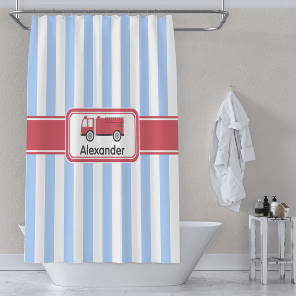 Firetruck Shower Curtain Lifestyle