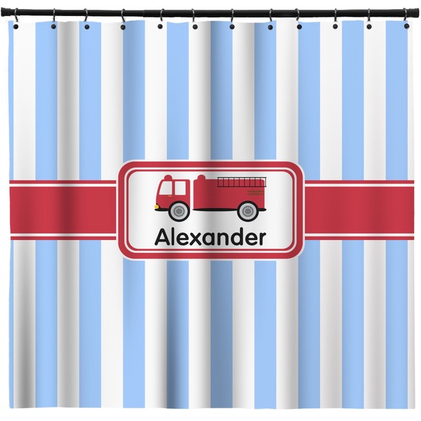 Custom Firetruck Shower Curtain - Custom Size (Personalized)