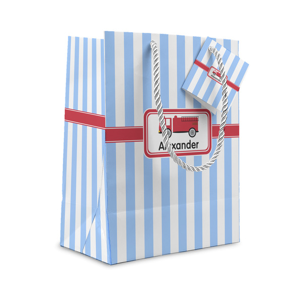Custom Firetruck Small Gift Bag (Personalized)