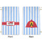 Firetruck Small Laundry Bag - Front & Back View