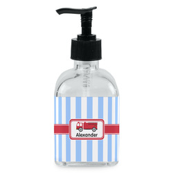 Firetruck Glass Soap & Lotion Bottle - Single Bottle (Personalized)