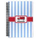 Firetruck Spiral Notebook - 7x10 w/ Name or Text