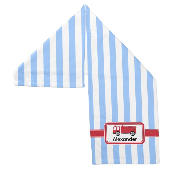 Firetruck Sports Towel Folded - Both Sides Showing