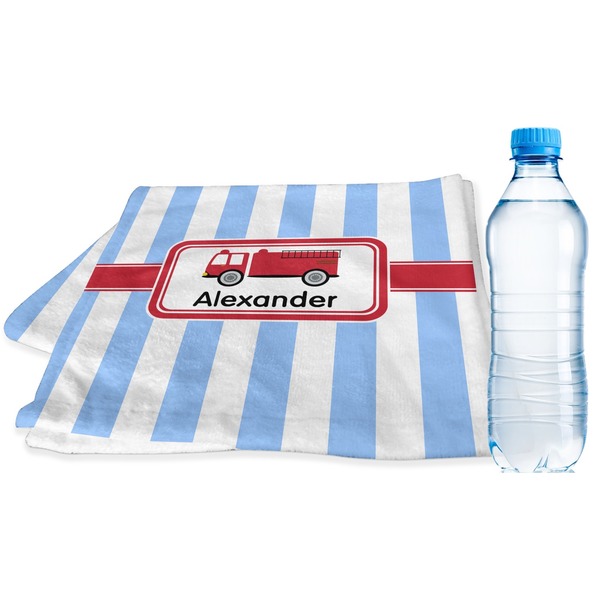 Custom Firetruck Sports & Fitness Towel (Personalized)