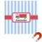 Firetruck Square Car Magnet - 10" (Personalized)