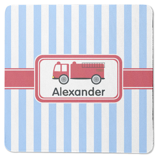 Firetruck Square Coaster Rubber Back - Single