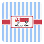 Firetruck Square Decal - XLarge (Personalized)