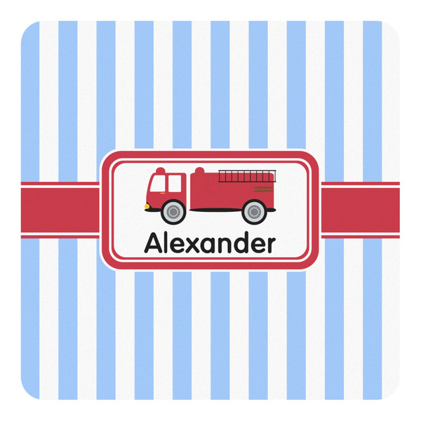 Custom Firetruck Square Decal - XLarge (Personalized)