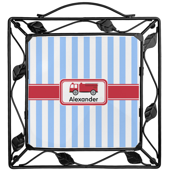 Custom Firetruck Square Trivet (Personalized)