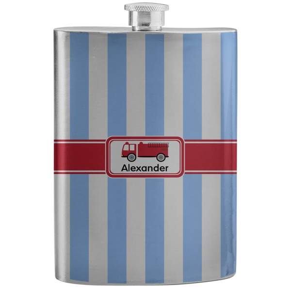 Custom Firetruck Stainless Steel Flask (Personalized)