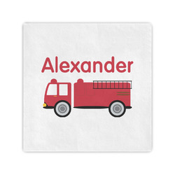 Firetruck Standard Cocktail Napkins (Personalized)