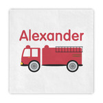 Firetruck Decorative Paper Napkins (Personalized)