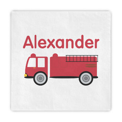 Firetruck Decorative Paper Napkins (Personalized)